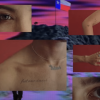 Still from "Montgomery County" teaser featuring a chest with "blush" tattooed across it